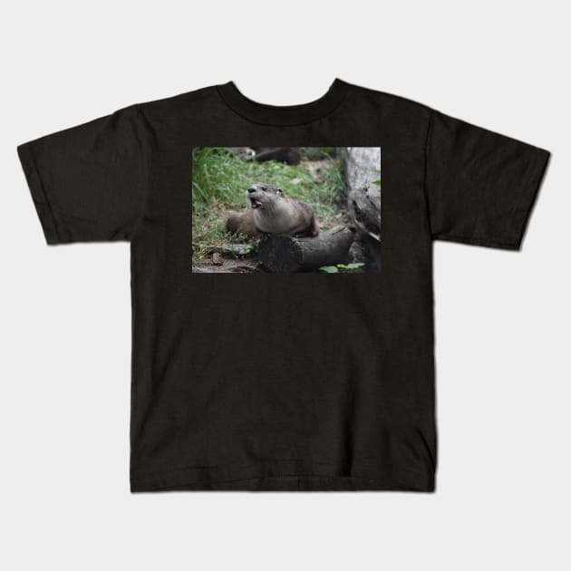 Funny Otter Kids T-Shirt by MarieDarcy